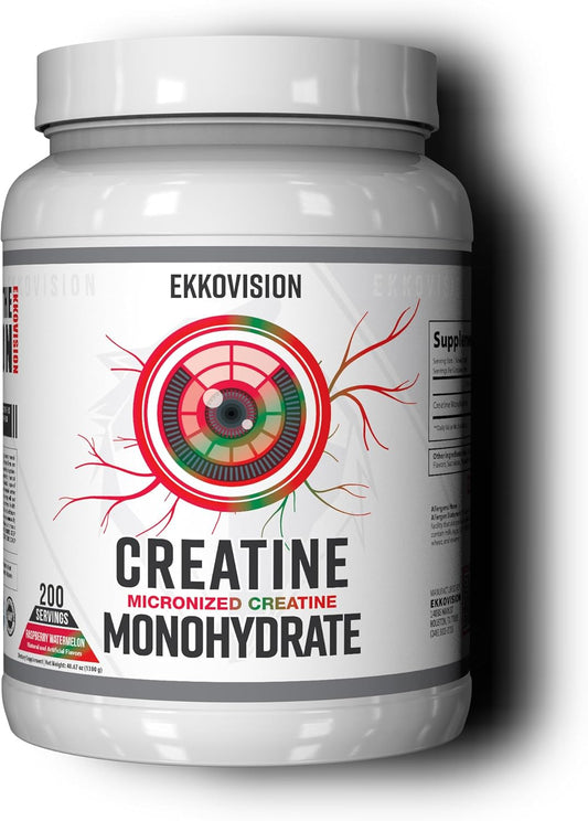 Micronized Raspberry Watermelon Creatine Monohydrate Powder for Energy Support, Pre & Post Workout Supplement, Easy Mix, 200 Servings