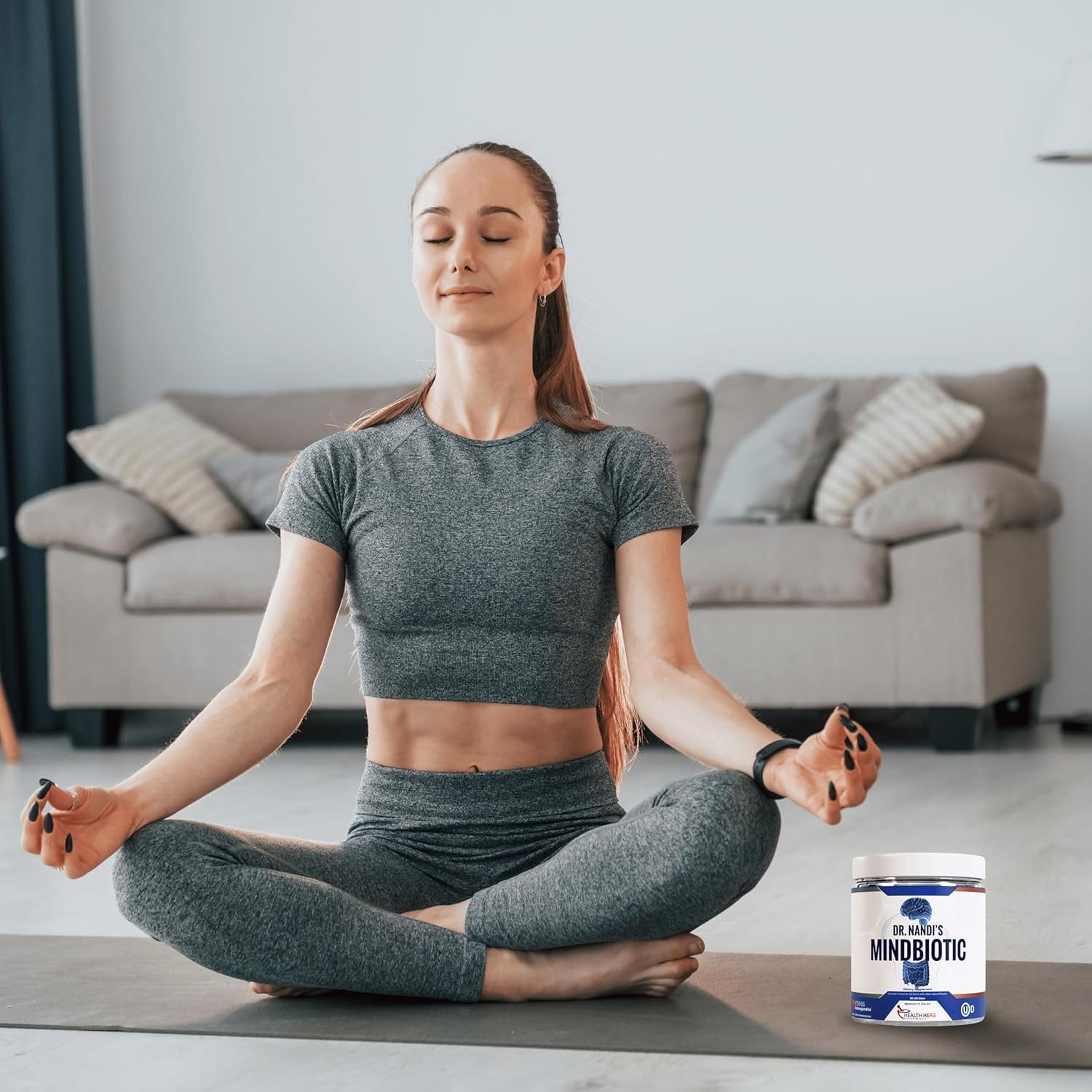 MindBiotic Brain Health Supplement with Probiotics, Prebiotics, and Ashwagandha - Supports Memory, Focus, Gut-Brain Connection - 60 Chews