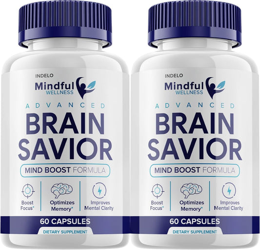 Mindful Wellness Brain Savior Capsules - Advanced Brain Boost Supplement (2 Pack) - 120 Pills for Cognition and Focus - Reviews