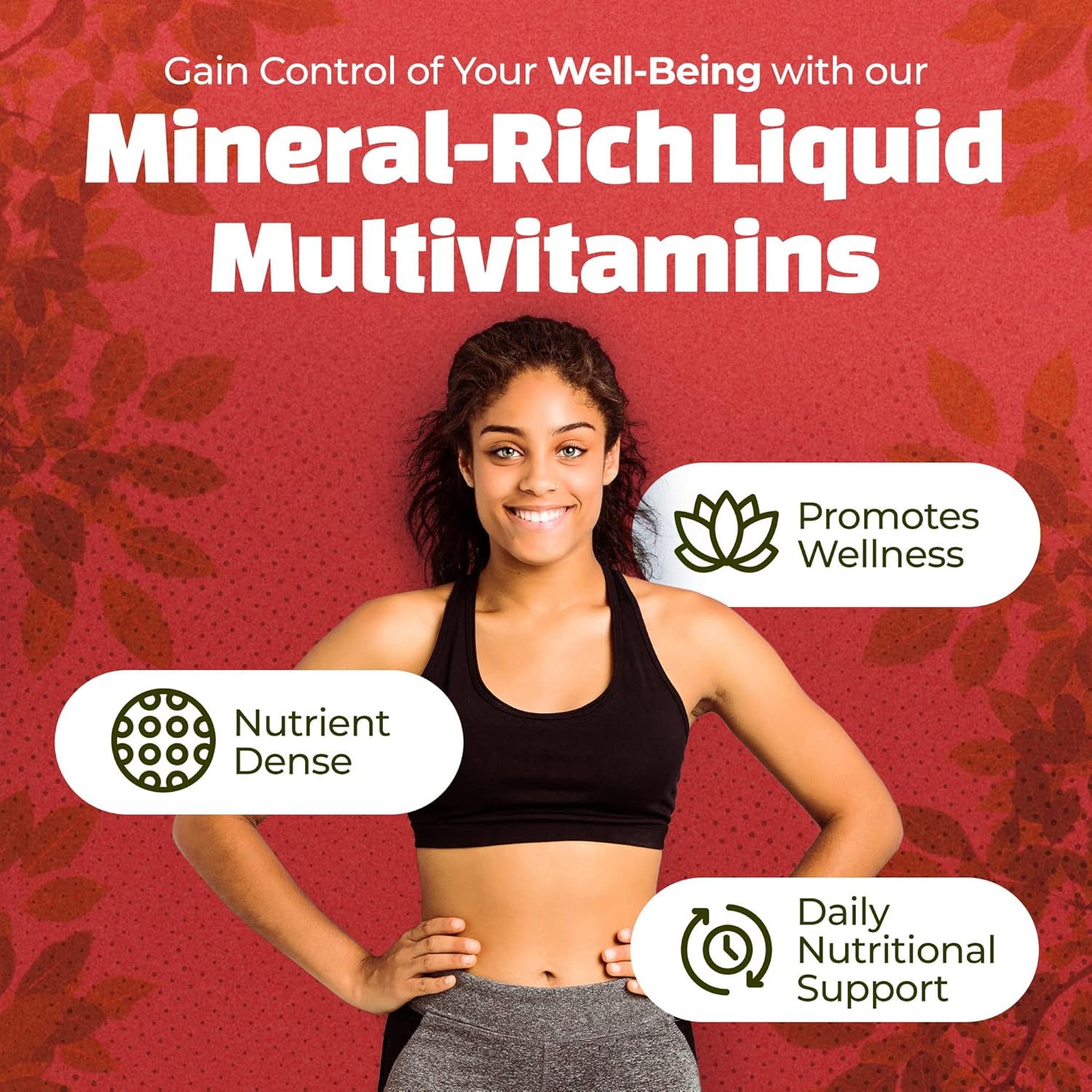 Mineral-Rich Liquid Multivitamin Supplement for Men and Women, Promotes Wellness and Immune System Health, Nutrient-Dense Alternative to Traditional Vitamins