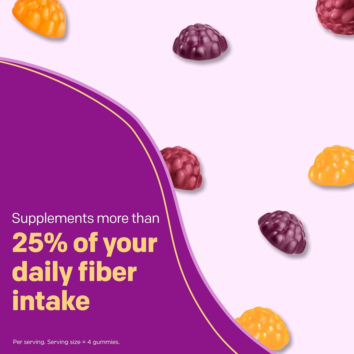MiraFIBER Gummies: Daily Prebiotic Fiber with B Vitamins for Digestive Health - 72 Fruit Flavored Gummies