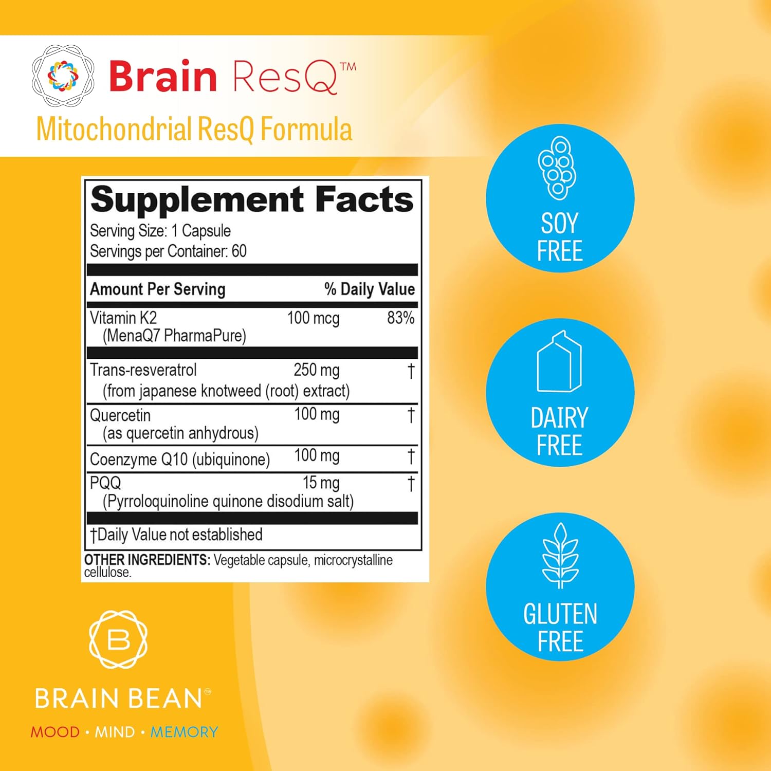 Mitochondrial Energy Optimizer with PQQ, CoQ10, and Resveratrol - 60 Capsules