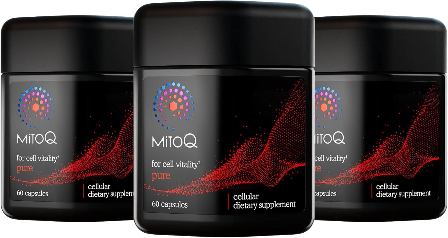 MitoQ Antioxidant Supplement for Cellular Longevity, Metabolic Health, and Energy Support - 180 Capsules