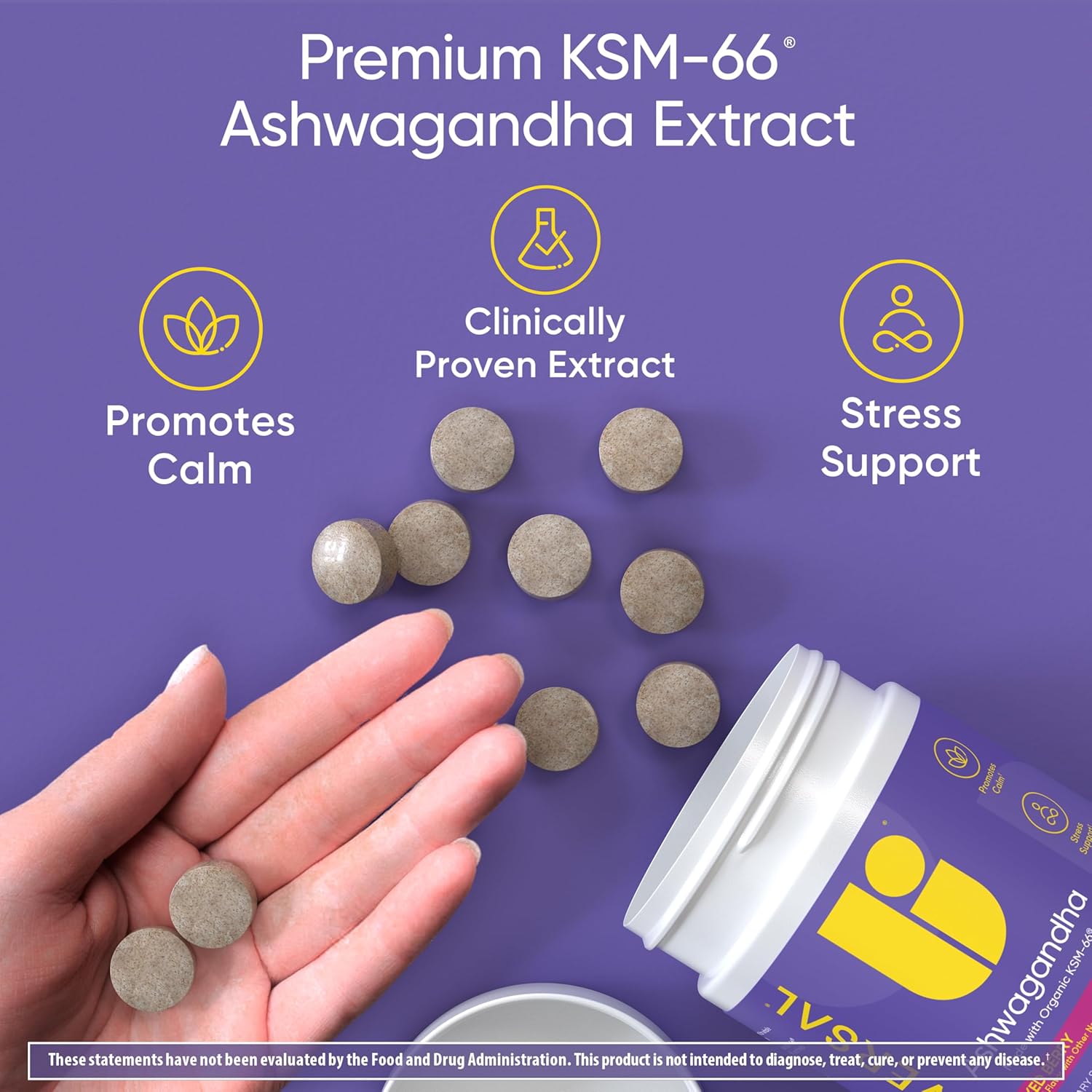 Mixed Berry Ashwagandha KSM-66 Chews - Support for Stress, Cognitive Function, and Mood - 60 Count