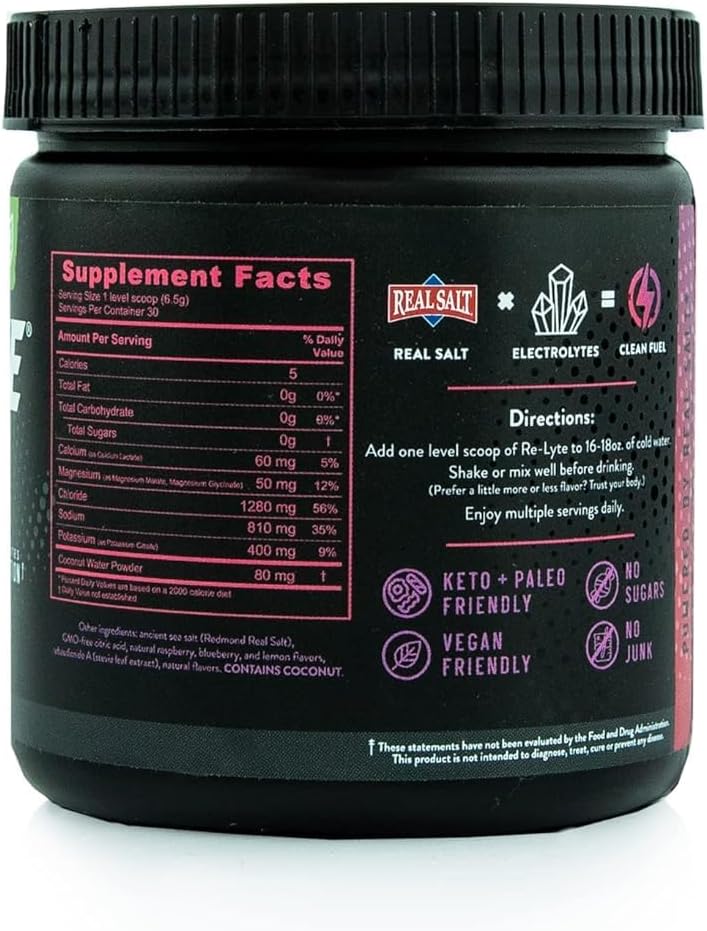 Mixed Berry Re-Lyte Electrolyte Drink Powder - 30 Servings, 6.88 oz