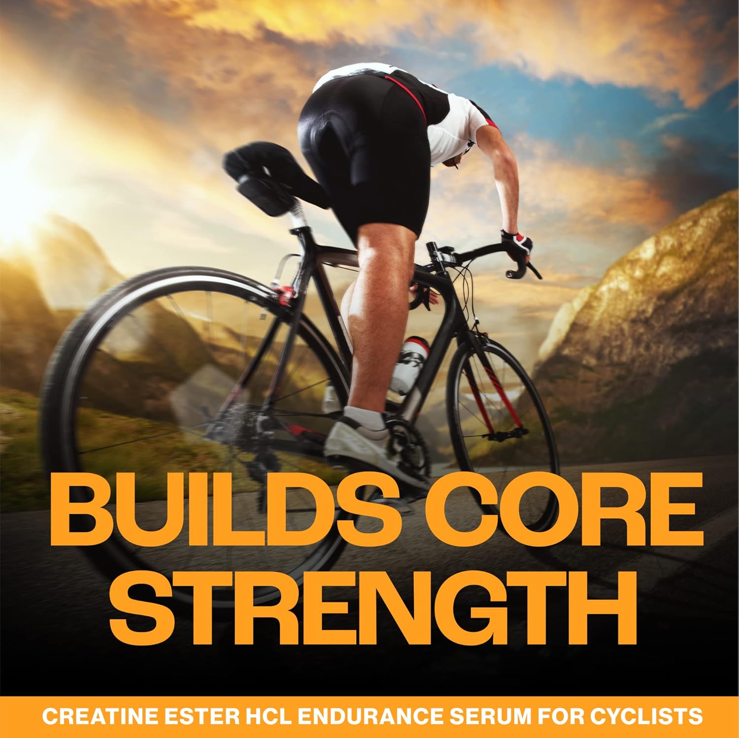 MMUSA Creatine Serum for Cyclists - Enhances Performance, Energy, Stamina, and Focus. Reduces Fatigue and Lactic Acid. Cherry Flavor, 5.1 Fl Oz