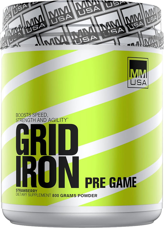 MMUSA Gridiron Pre-Game: Boost Athletic Performance with Muscle Endurance, Cognitive Boosters, Strength, Vitamins, Hydration, and Electrolytes to Defeat Fatigue.