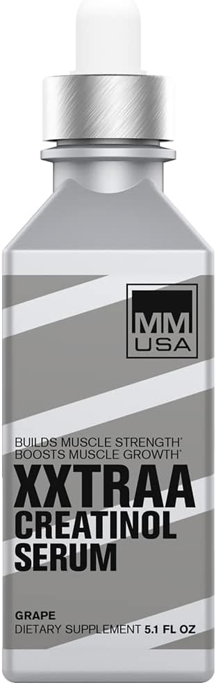 MMUSA XXTRAA Stable Creatine Serum for Bodybuilding & Powerlifting - Boost Muscle Mass, Strength, Energy, & Endurance. Speed Recovery & Reduce Lactic Acid with Joint Support - Grape Flavor, 5.1 Fl Oz