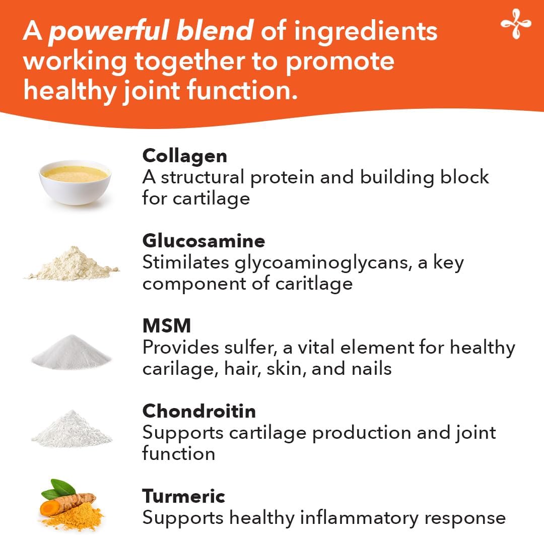 Mobili-T Joint Support Supplement with Glucosamine, Chondroitin, MSM, Collagen, Bromelain, Turmeric - Reduce Inflammation & Aches - Increase Mobility - 120 Capsules