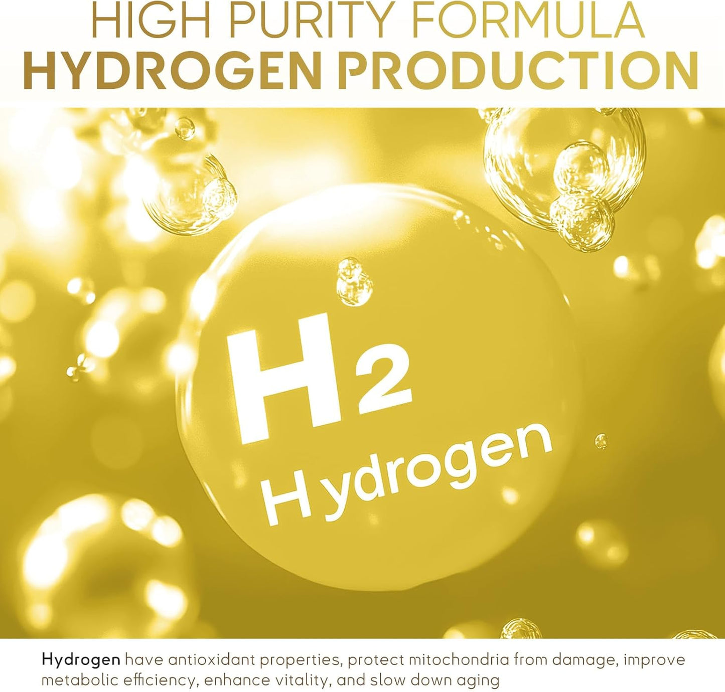 Molecular Hydrogen Water Tablets with Magnesium - 120 Tablets, Dietary Supplement for Brain Health & Cognitive Function, Anti-Inflammatory & Stress Relief