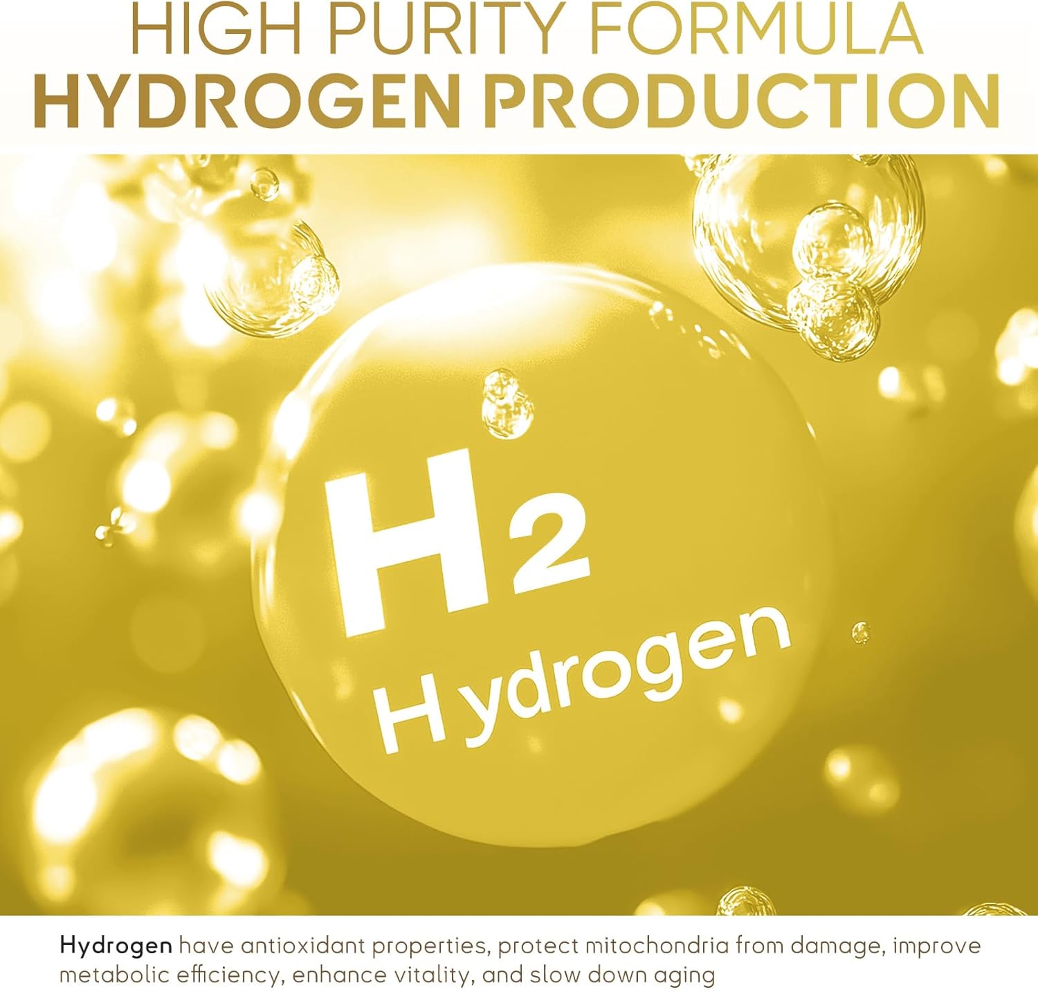 Molecular Hydrogen Water Tablets with Magnesium - 120 Tablets, Dietary Supplement for Brain Health & Cognitive Function, Anti-Inflammatory & Stress Relief