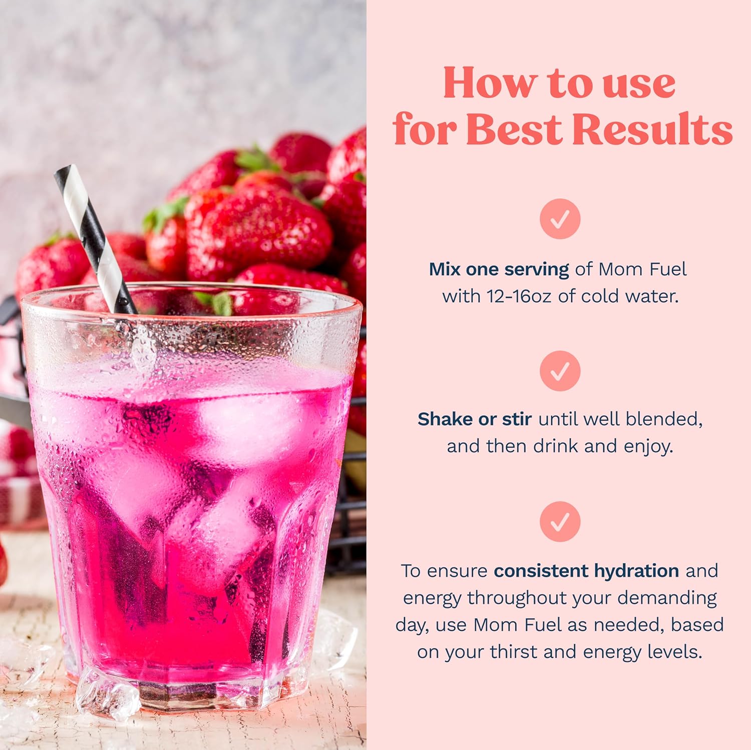 Mommy Knows Best Electrolyte Drink Mix for Moms - Hydration Support for Pregnancy and Lactation - Prenatal Electrolytes and Trace Minerals - 16 Count