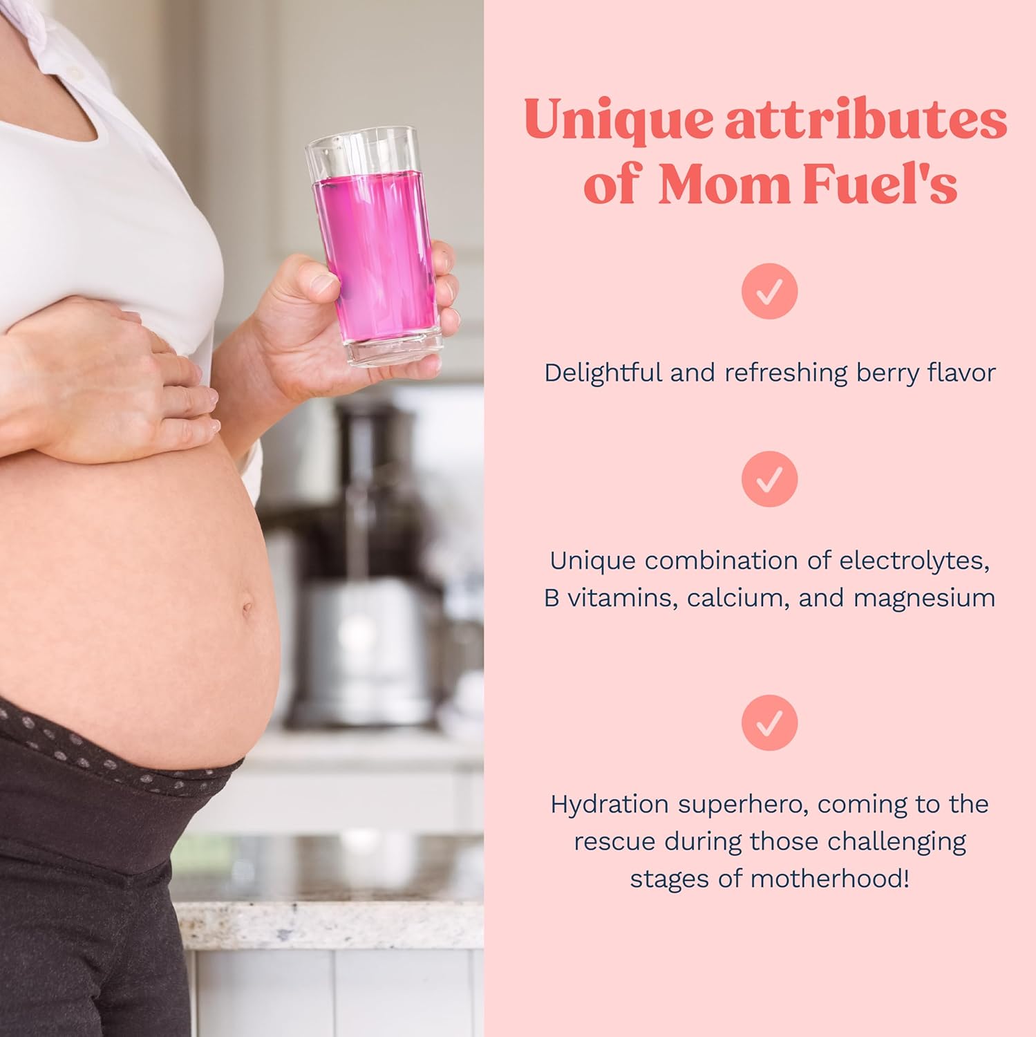 Mommy Knows Best Electrolyte Drink Mix for Moms - Hydration Support for Pregnancy and Lactation - Prenatal Electrolytes and Trace Minerals - 16 Count