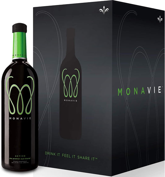 Monavie Active 4-Bottle Case, 25.3oz Each - Antioxidant-Rich Superfood Juice Blend