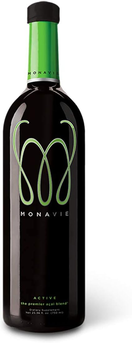 Monavie Active 4-Bottle Case, 25.3oz Each - Antioxidant-Rich Superfood Juice Blend