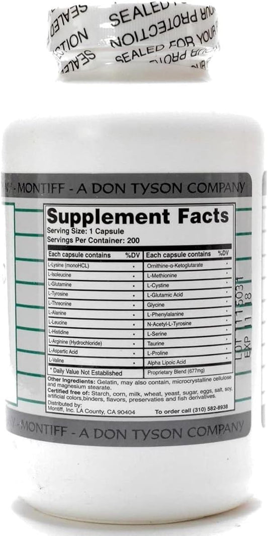 Montiff All-Basic Amino Acid Complex 677 mg - 200 Capsules