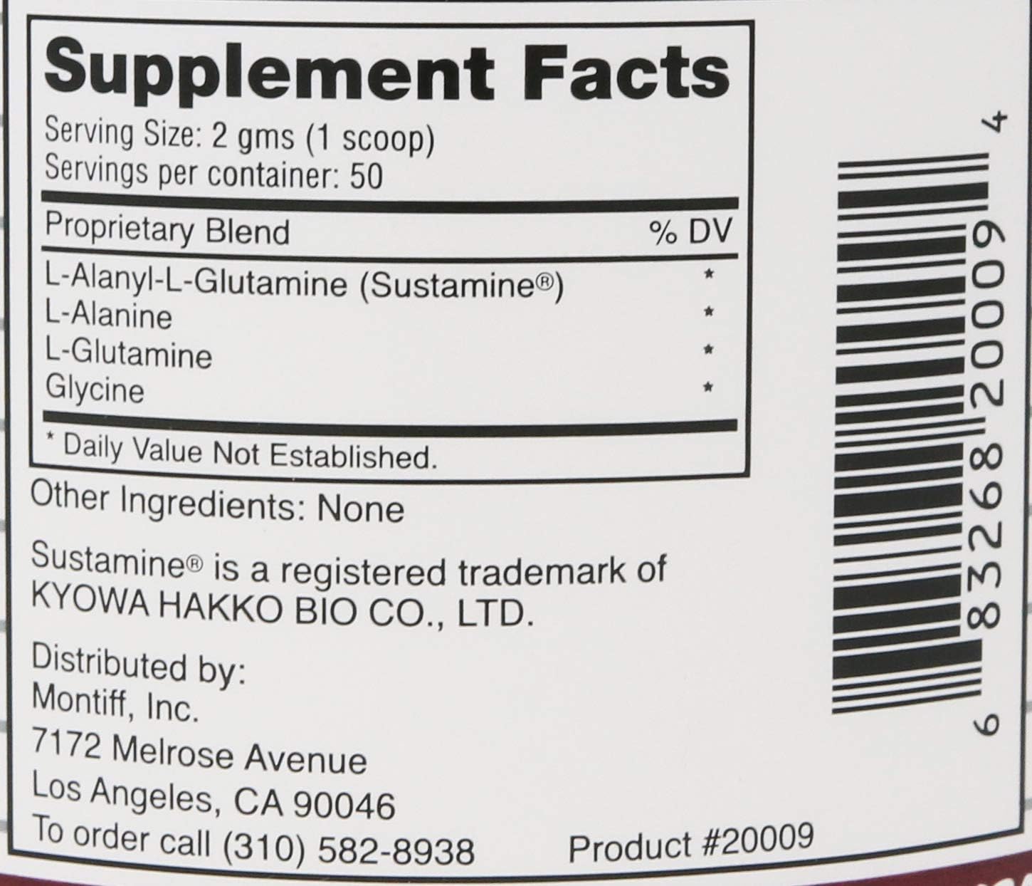 Montiff Amino Starter Powder - 100 Grams for Amino Acid Support