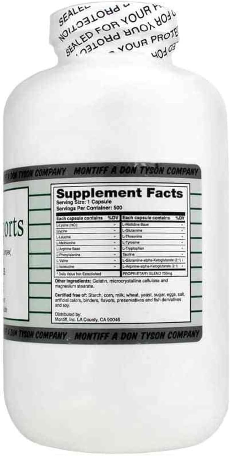 Montiff MindEyes Advanced Amino Acid Complex 750mg - Dietary Supplement 200 Capsules