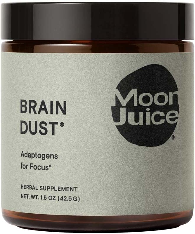 Moon Juice Brain Dust Memory and Focus Supplement with Lion's Mane, Ashwagandha, and Maca - Vegan and Caffeine Free