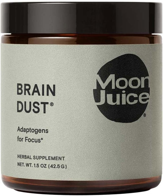 Moon Juice Brain Dust Memory and Focus Supplement with Lion's Mane, Ashwagandha, and Maca - Vegan and Caffeine Free