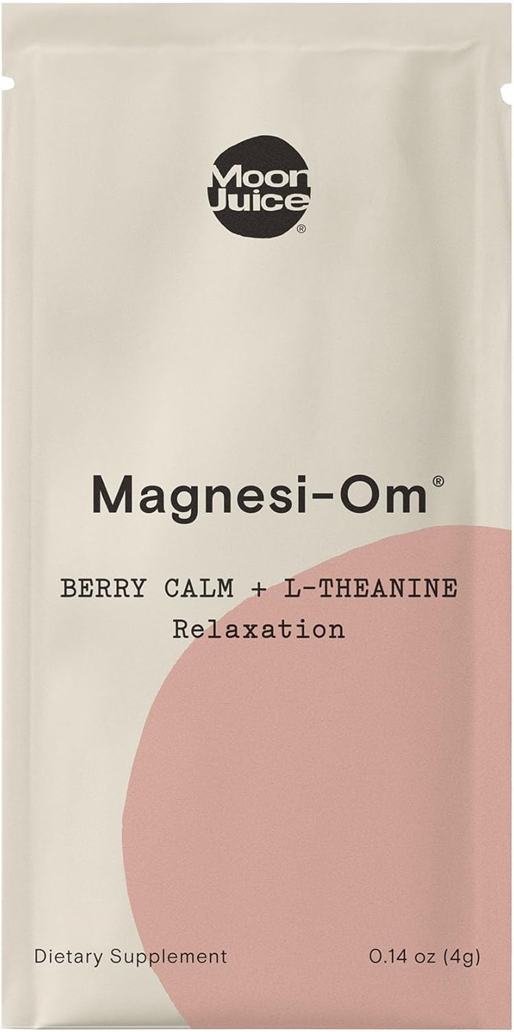 Moon Juice Magnesi-Om Berry Sticks: Brain Health & Rest Powder with Magnesium and L-Theanine for Regularity - 14 Servings