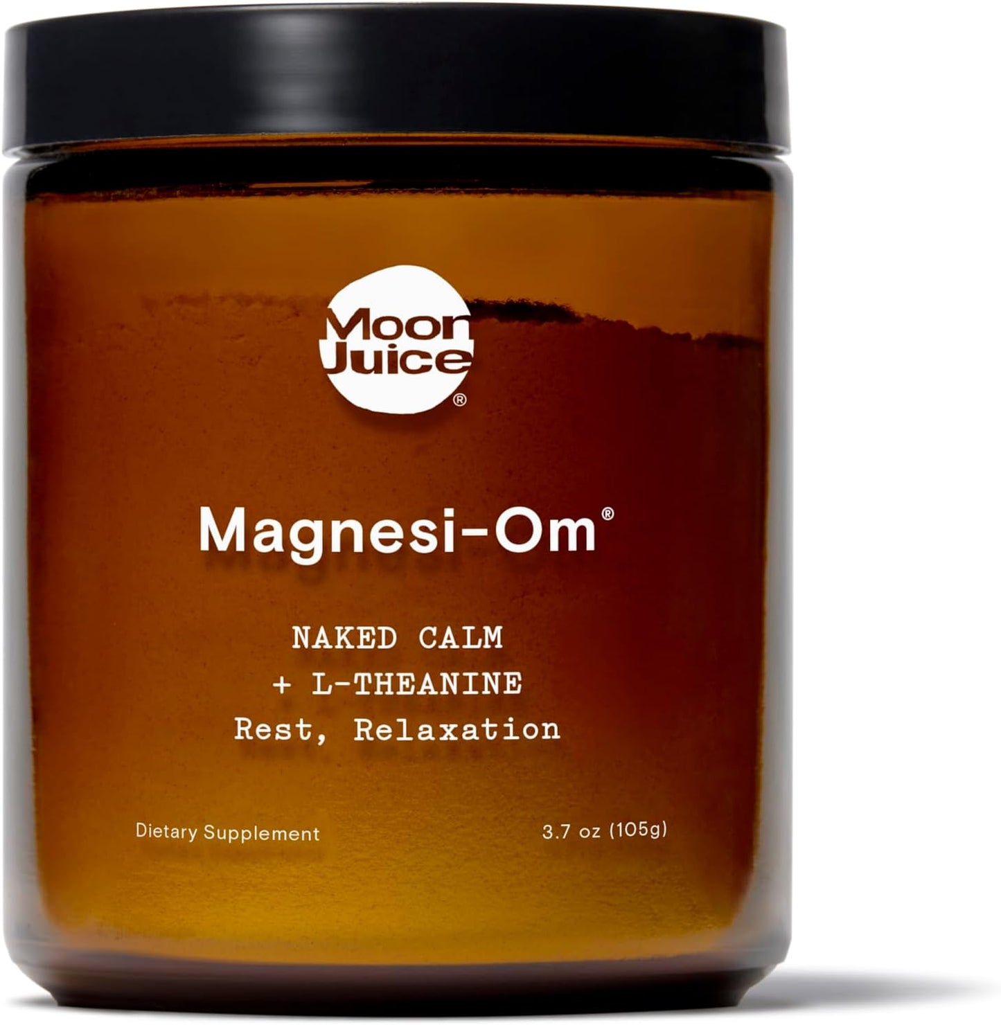 Moon Juice Magnesi-Om Powder for Brain Health & Rest, Unflavored - 30 Servings - L-Theanine & Magnesium Supplement - Regularity Support - Glass Bottle - 3rd Party Tested - Vegan & Non GMO - 4.2oz