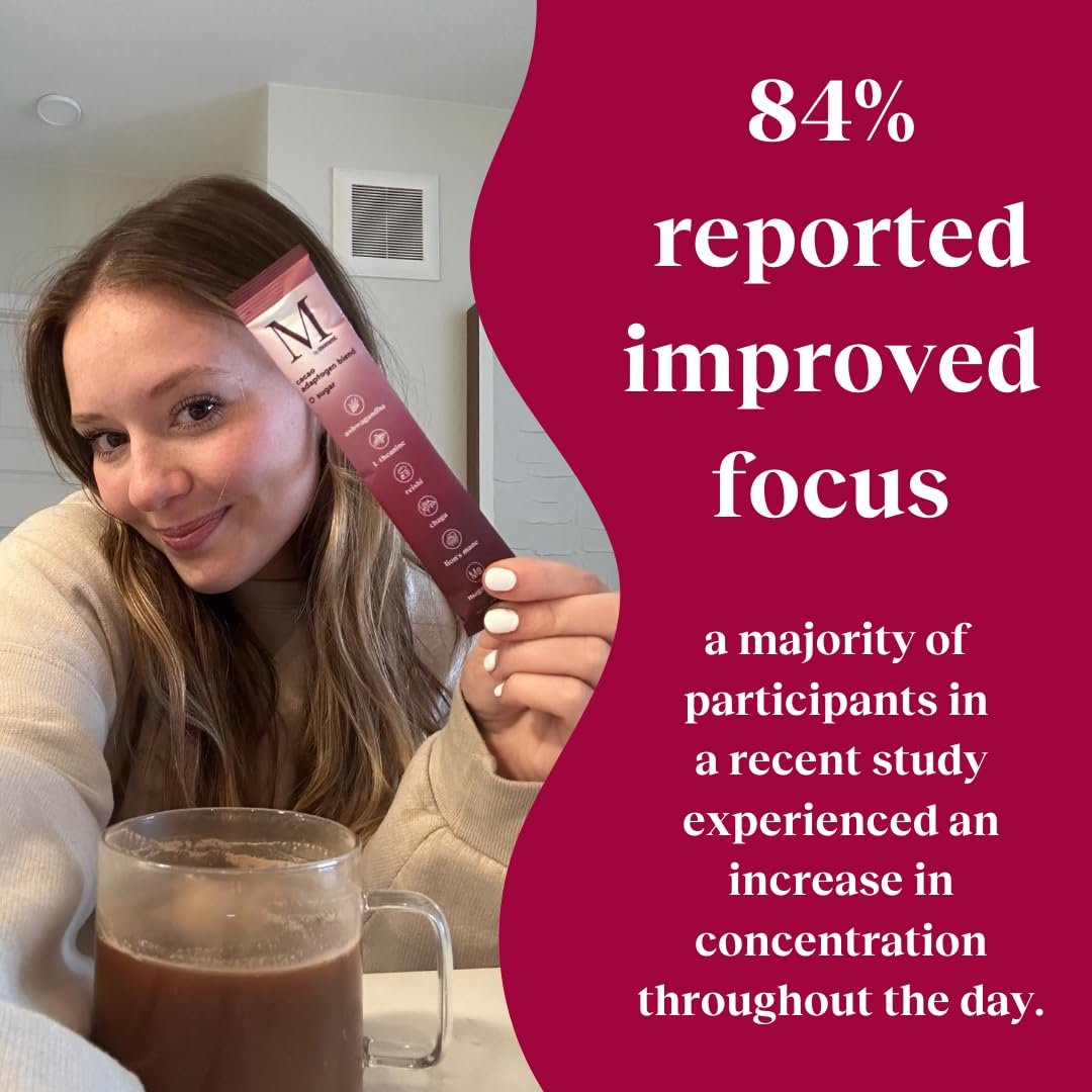 Morning Energy Chai Powder with Adaptogens, Mushrooms, & Cacao - Zero Sugar Keto Drink (15 Servings)