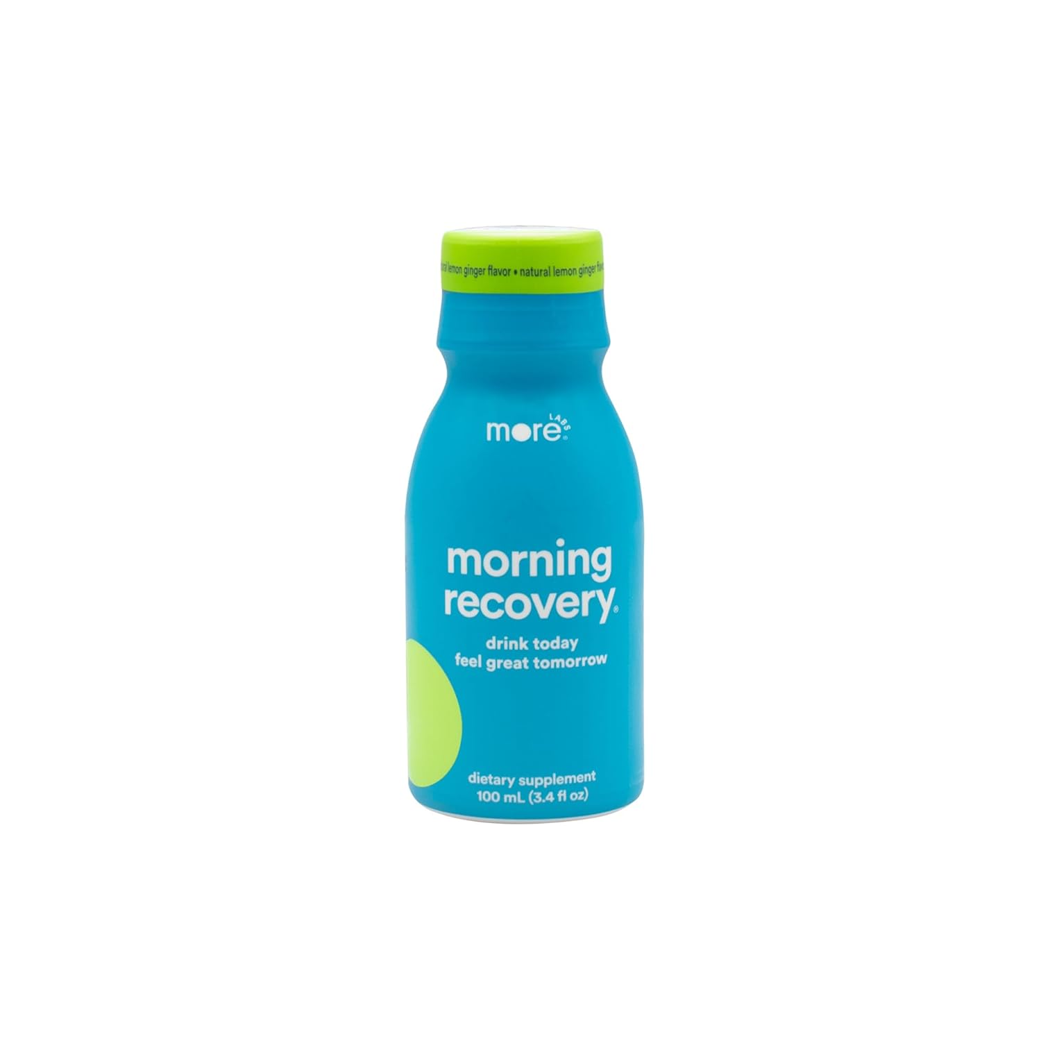 Morning Recovery Electrolyte Drink with Milk Thistle, DHM, Lemon Ginger - Hydrate While Drinking - Highly Soluble Liquid - 1 Pack