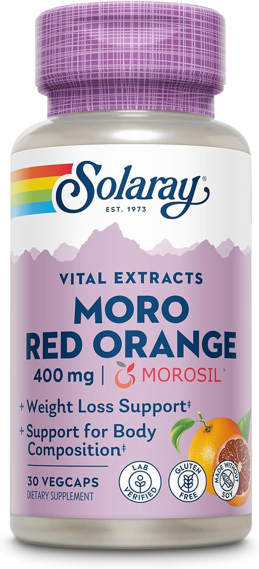 Moro Red Orange Weight Loss Supplement - Clinically Studied Blood Orange Extract - Body Composition Support - 30 VegCaps, Gluten Free