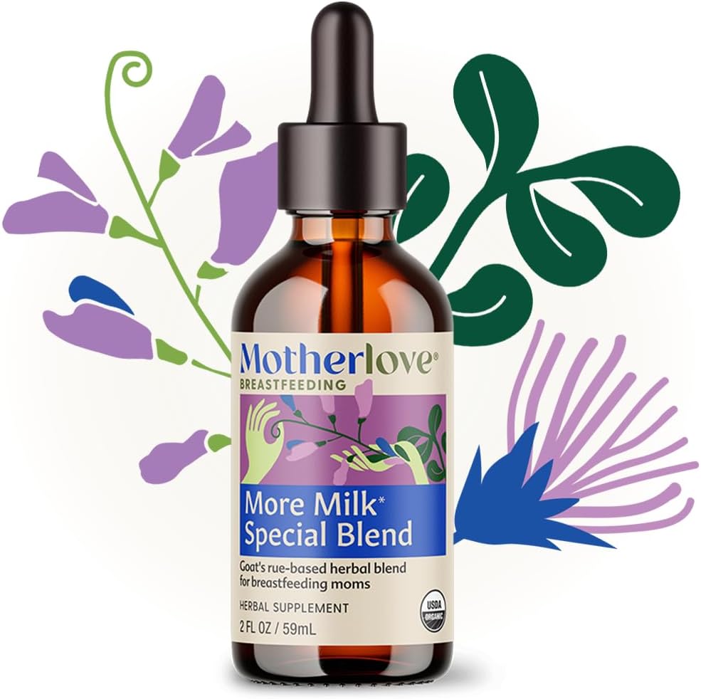 Motherlove More Milk Special Blend Herbal Lactation Supplement with Goat's Rue (2 oz) - USDA Organic, Vegan, Kosher, Soy-Free Breastfeeding Support