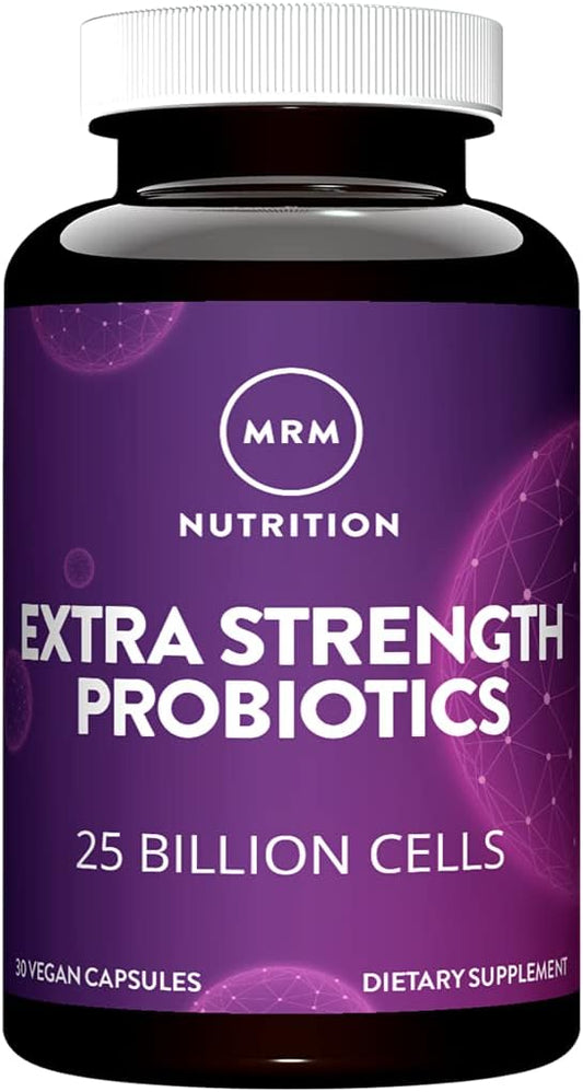 MRM Nutrition Probiotics with Prebiotics and Postbiotics - Extra Strength Formula for Gut and Immune Health - 25 Billion Cells, 16 Strains - Shelf Stable - 30 Servings