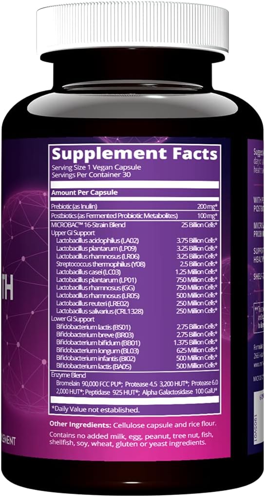 MRM Nutrition Probiotics with Prebiotics and Postbiotics - Extra Strength Formula for Gut and Immune Health - 25 Billion Cells, 16 Strains - Shelf Stable - 30 Servings