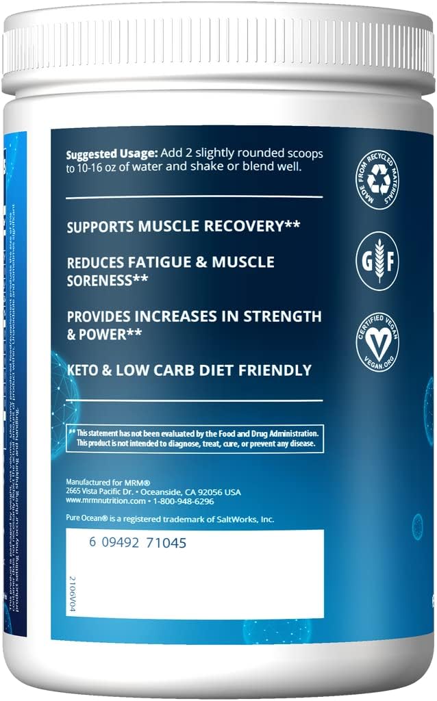 MRM Nutrition Reload BCAA+G Post-Workout Recovery: Island Fusion Flavor, 9.6g Amino Acids, CarnoSyn®, Muscle Recovery, Keto Friendly - 26 Servings