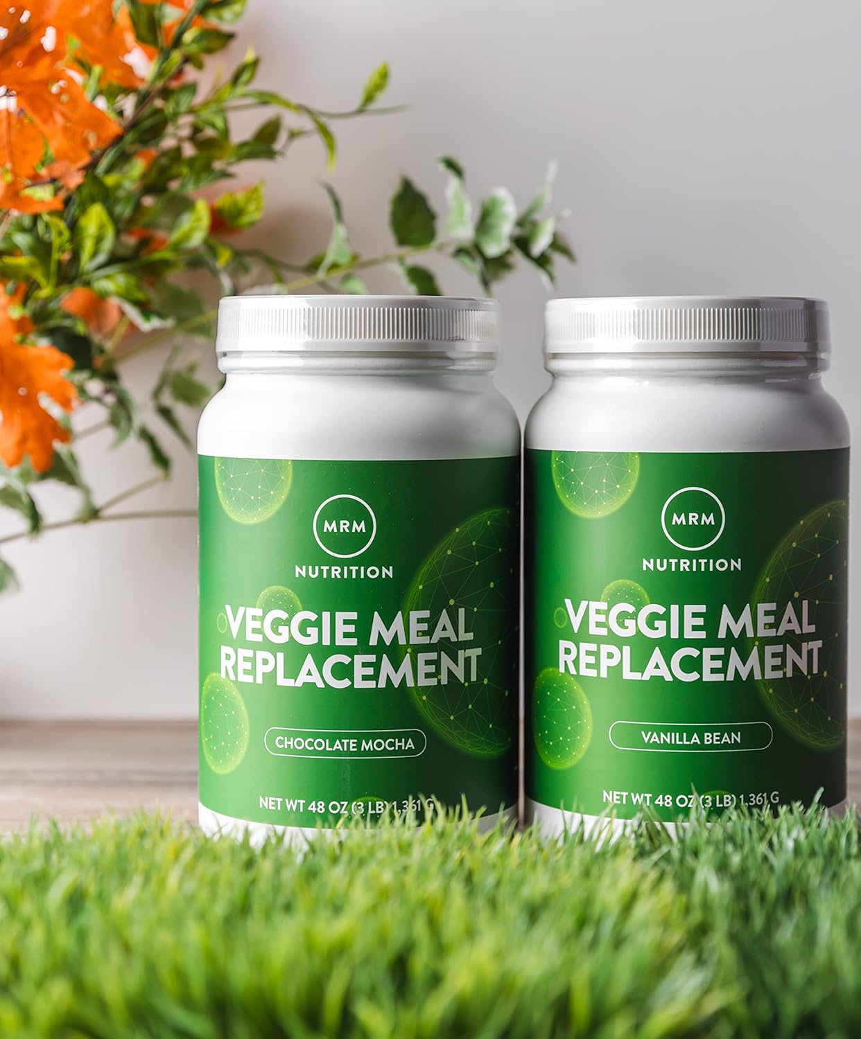 MRM Nutrition Vanilla Bean Flavored Veggie Meal Replacement Protein - 22g Plant Based Protein - Balanced Macronutrient Formula - 28 Servings