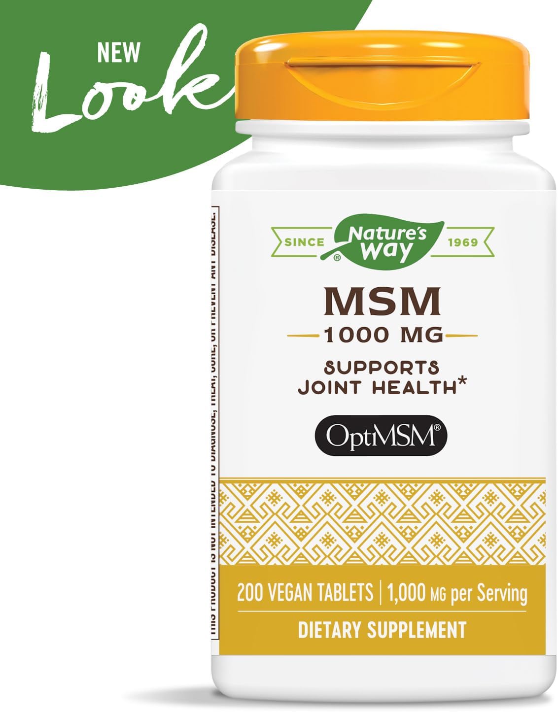 MSM 1000 mg Joint Health Supplement with Methylsulfonylmethane - Gluten-Free Vegan Tablets - 200 Count
