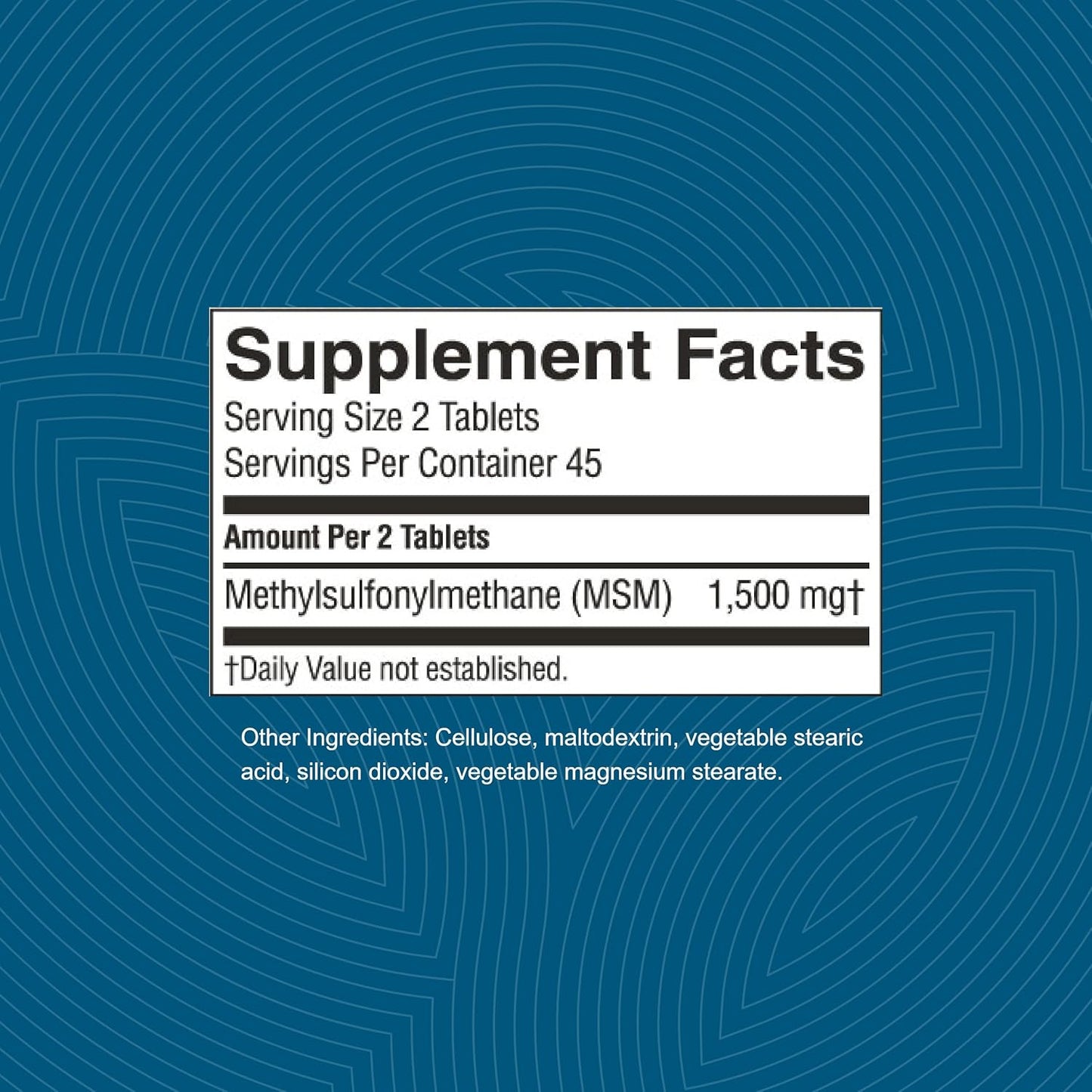MSM 90 Tablets by Nature's Sunshine - Joint Support and Muscle Recovery Supplement