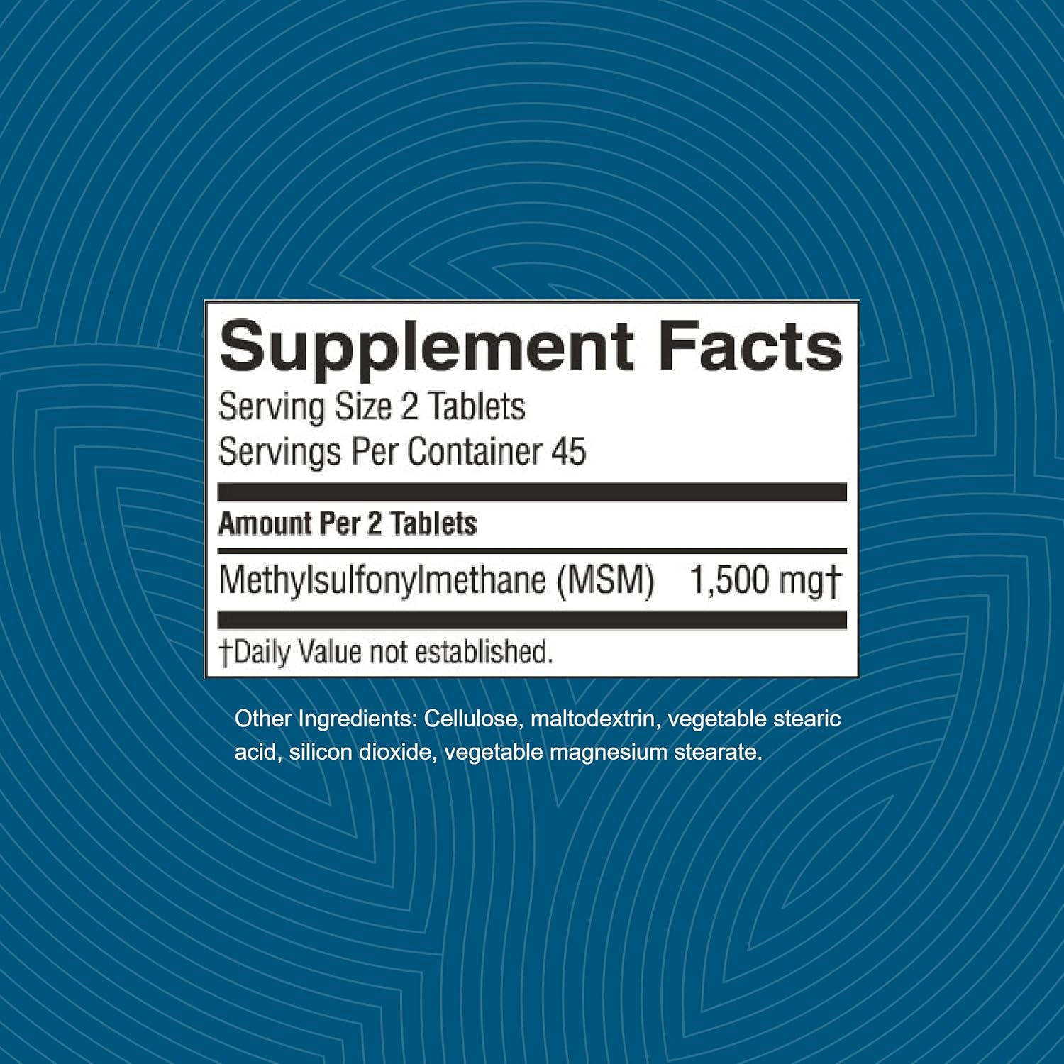 MSM 90 Tablets by Nature's Sunshine - Joint Support and Muscle Recovery Supplement