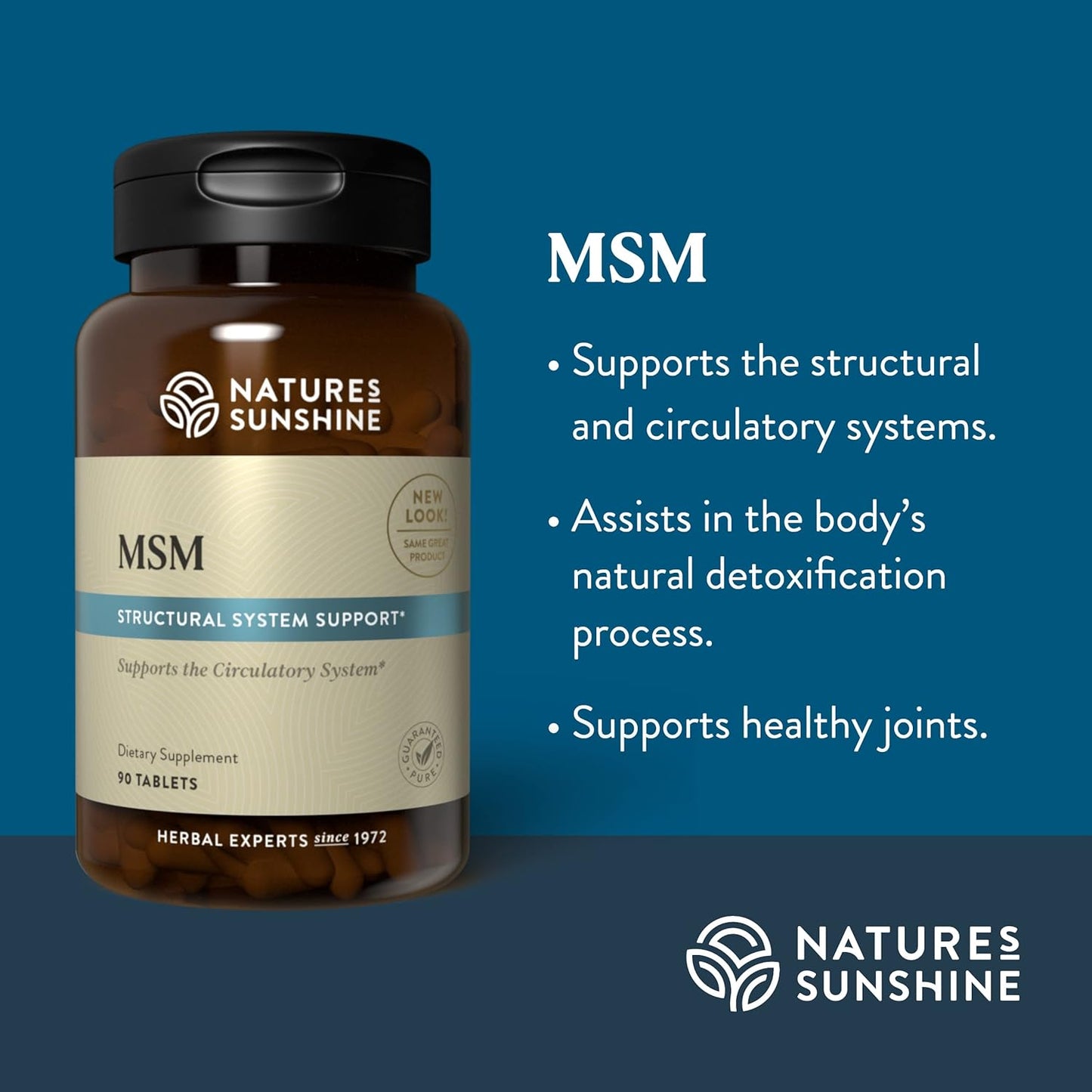 MSM 90 Tablets by Nature's Sunshine - Joint Support and Muscle Recovery Supplement