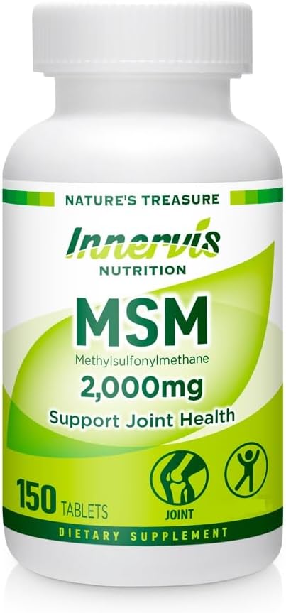 MSM Joint Support Tablets for Healthy Mobility and Cartilage Comfort - 2000 mg Muscle Recovery Supplement
