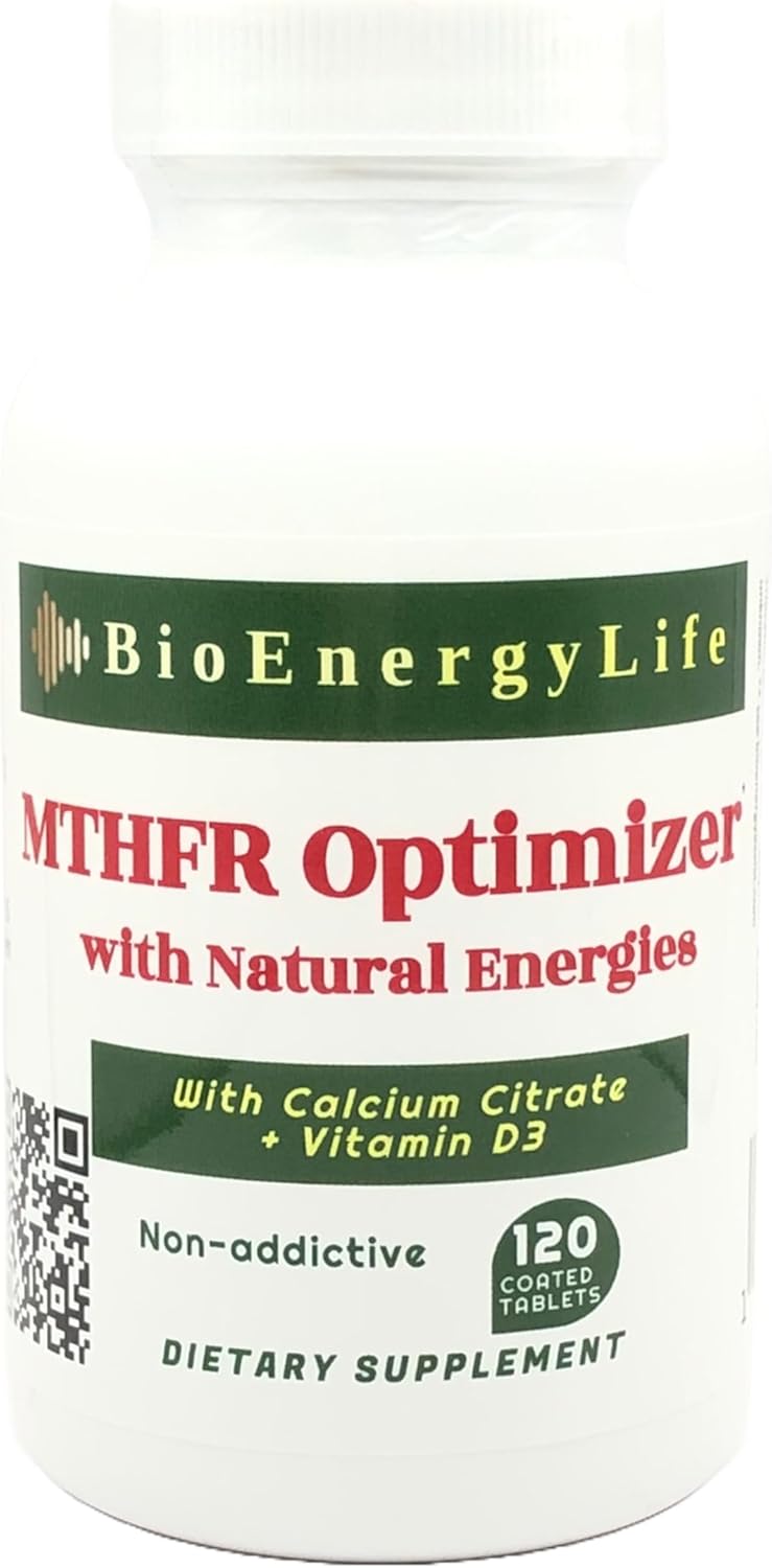 MTHFR Optimizer Supplement - 120 Tablets - Supports Methylation, 5-MTHF, and B12 Production with Natural Frequencies of MTHFR, MTR, and MTRR