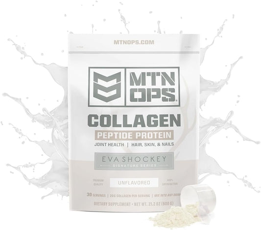 MTN OPS Eva Shockey Signature Series Collagen Peptide Protein Powder - 20 Servings, 21.2 Ounce Size