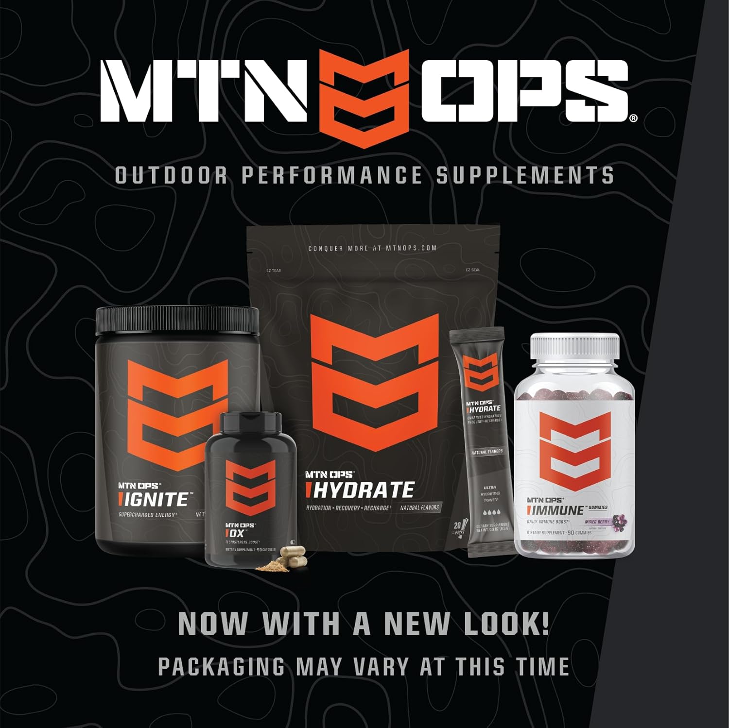 MTN OPS Hot Ignite Charged Cocoa Energy Drink Mix Boosts Focus - 20 Trail Packs