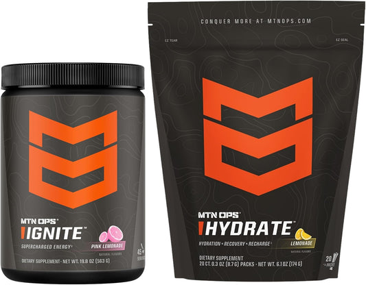 MTN OPS Ignite and Hydrate Lemonade Bundle - Pink Lemonade Flavor