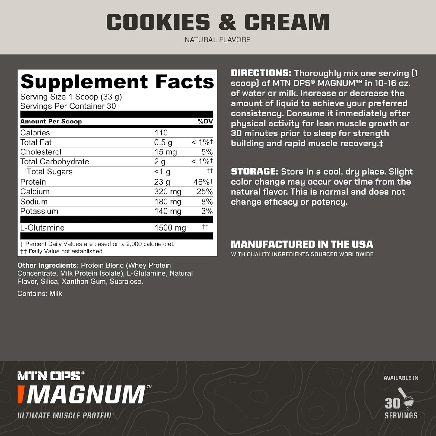 MTN OPS Ignite and Magnum Cookies & Cream Whey Protein Combo Pack