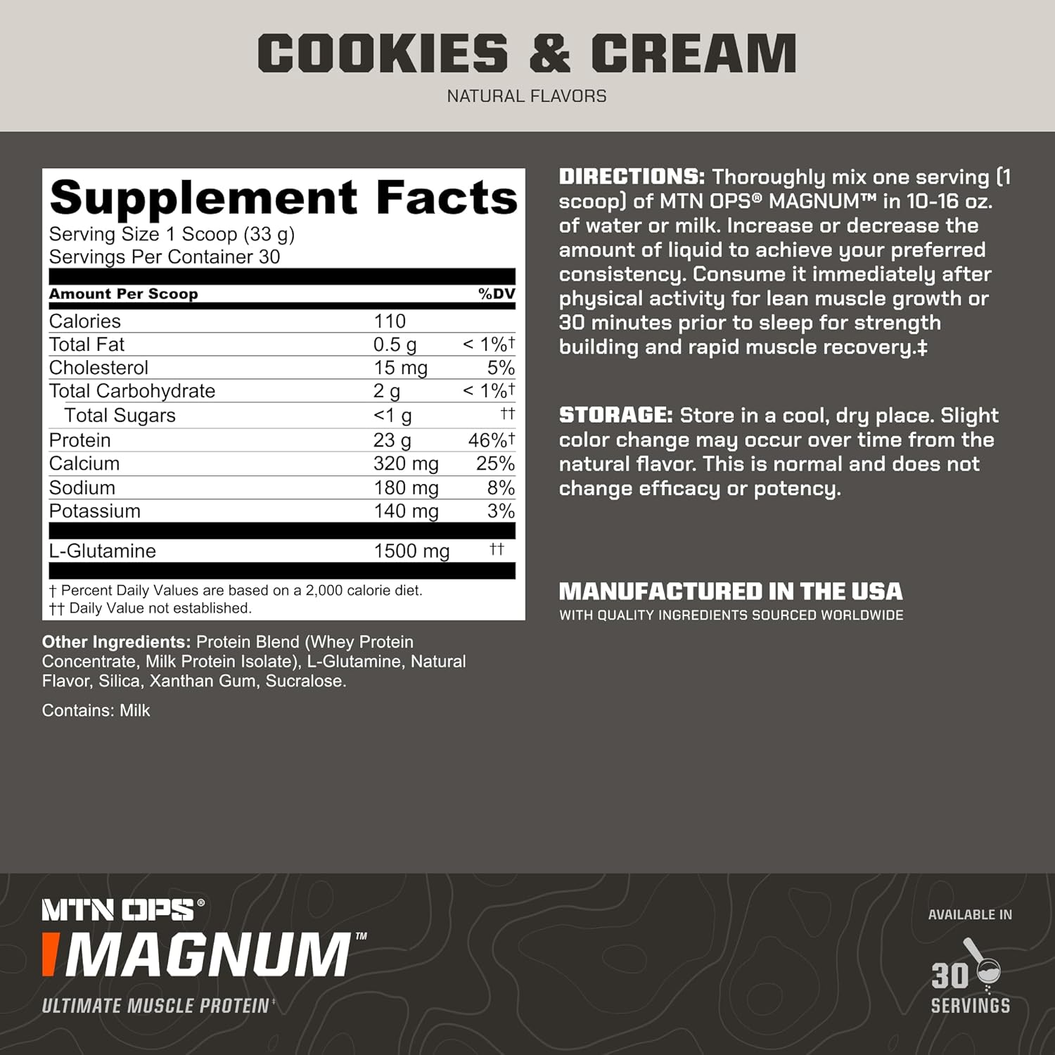 MTN OPS Ignite and Magnum Cookies & Cream Whey Protein Combo Pack