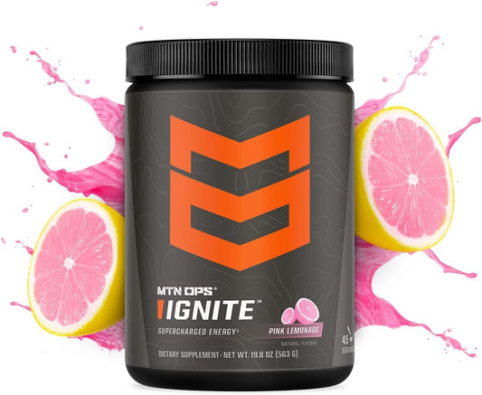 MTN OPS Ignite Pink Lemonade Energy Drink Mix - 45 Servings
