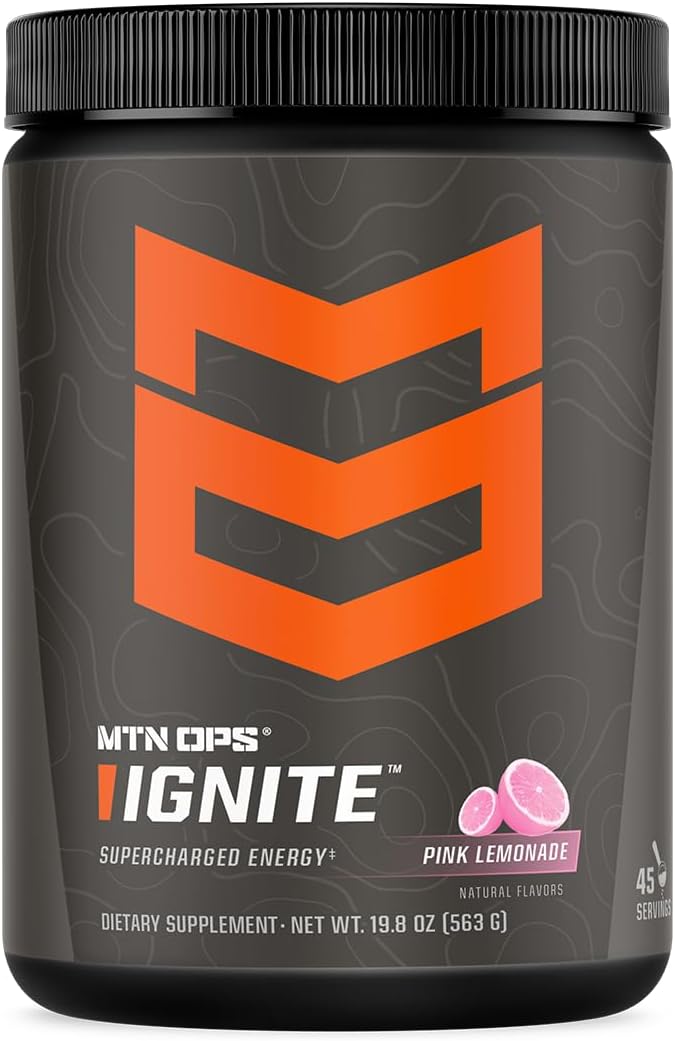 MTN OPS Ignite Pink Lemonade Energy Drink Mix - 45 Servings
