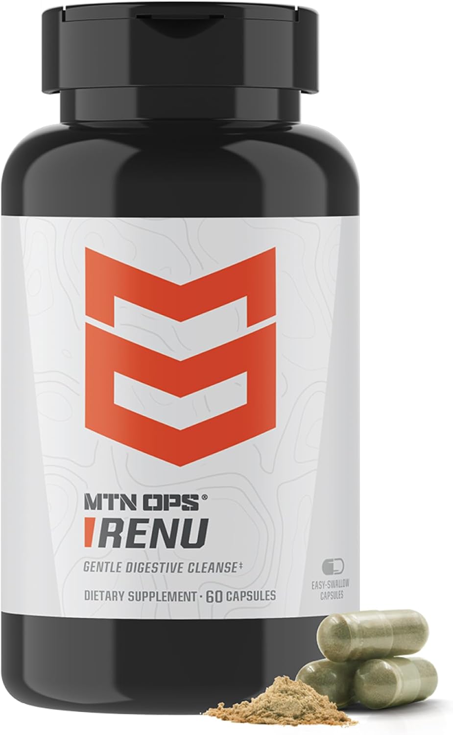 MTN OPS Renu Detox Cleanse Capsules - Full Body & Colon Cleanse Supplement with Antioxidants, 30 Servings