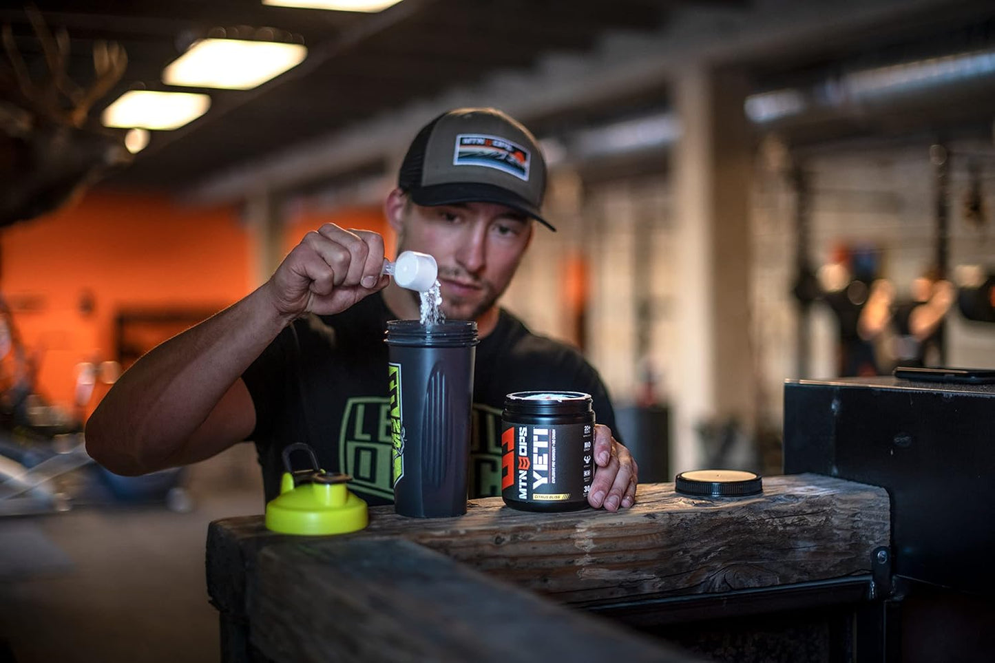MTN OPS Yeti Green Apple Pre-Workout Powder with Creatine, BCAAs, Beta Alanine - 30 Servings
