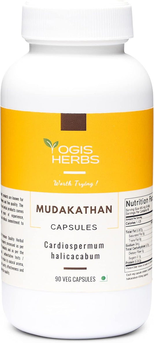 Mudakathan Capsules for Bone and Joint Support - 90 Vegetarian Capsules with Cardiospermum Halicacabum
